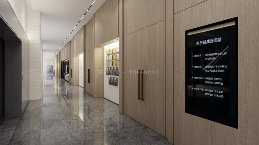 方太厨具集团新工厂参观通道展厅施工落地 实拍 2